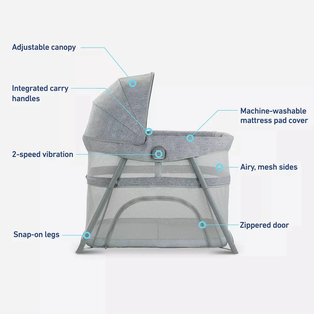 Dream More 3-in-1 Travel Bassinet - Gray (See Description)