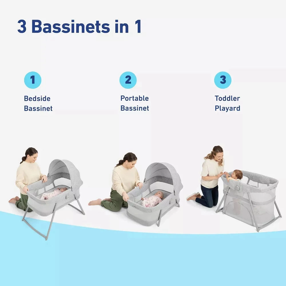 Dream More 3-in-1 Travel Bassinet - Gray (See Description)