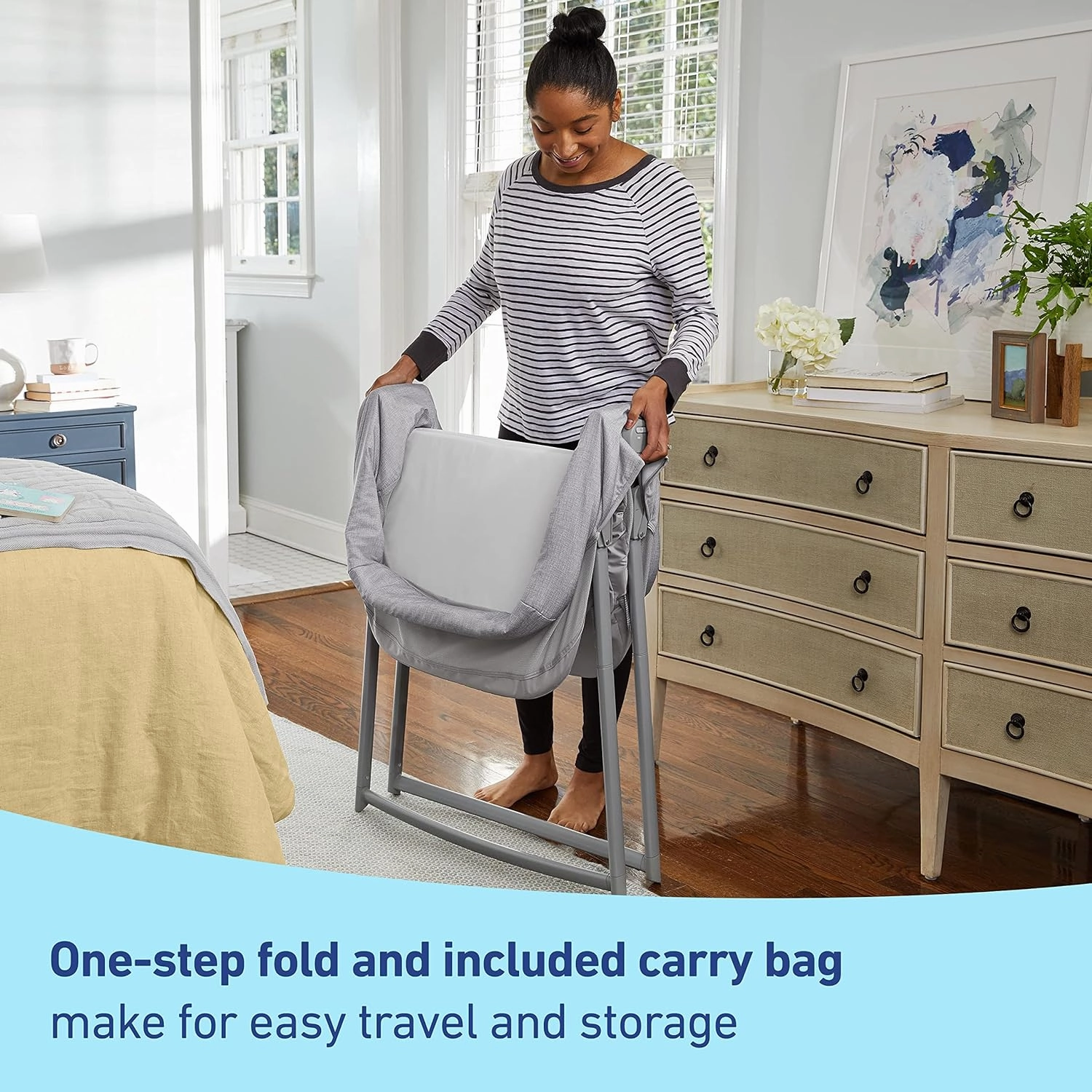 Dreammore Bassinet 3-in-1 Portable Bassinet & Travel Crib - Modern Cottage