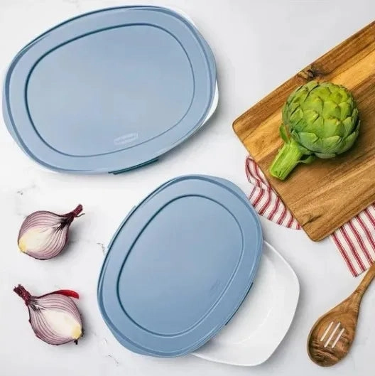 DuraLite Glass Bakeware 4pc - Shadow Blue Lids