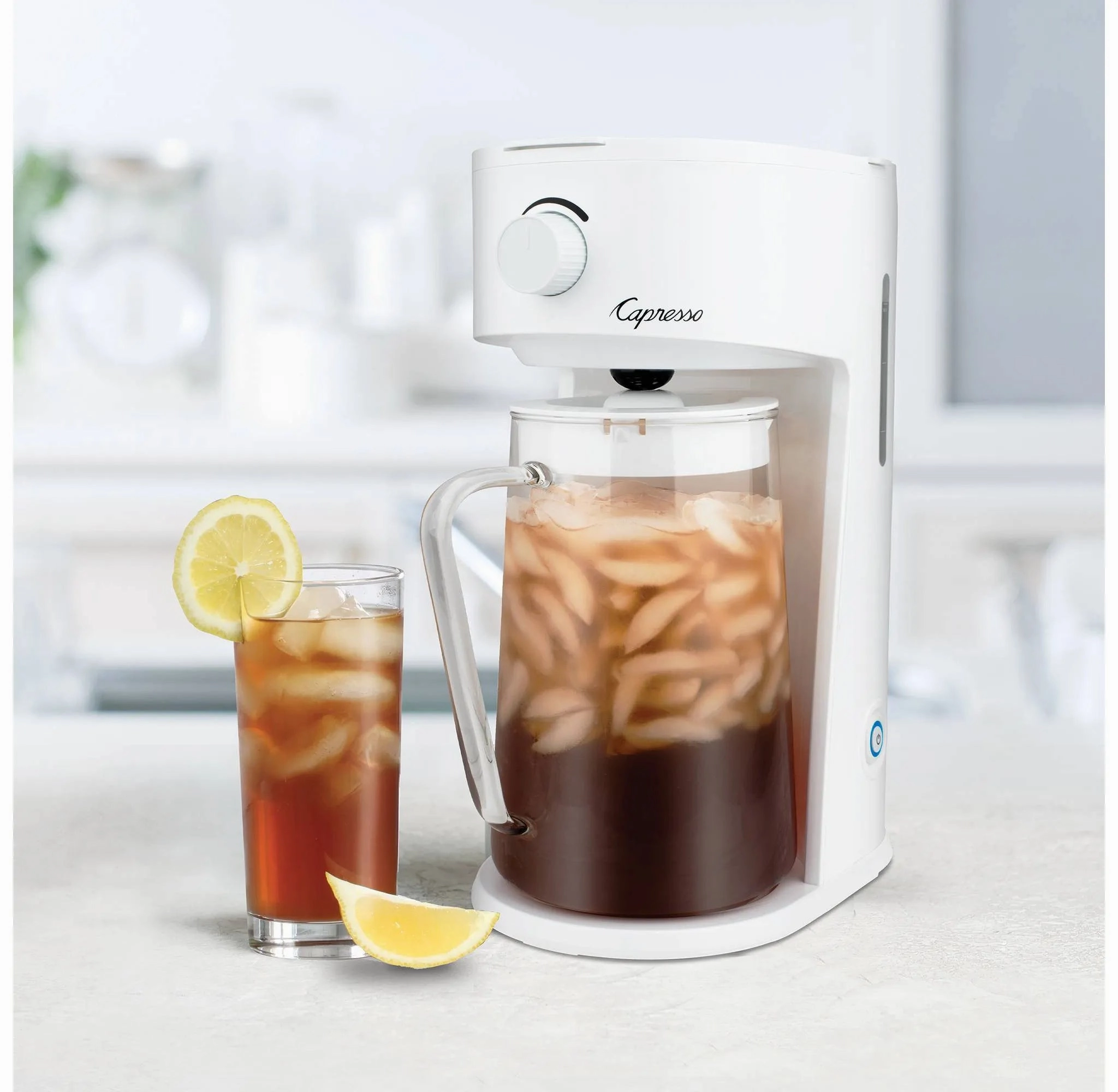 Electric Ice Tea Brewer with Adjustable Control & Removable Loose Tea Filter