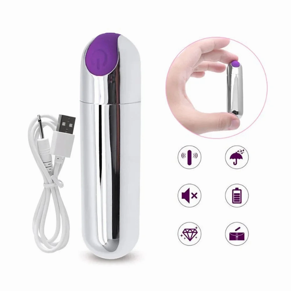 Essential Bliss Bullet Vibrator: 10-Mode Mini Vibrator Women Sex Tool