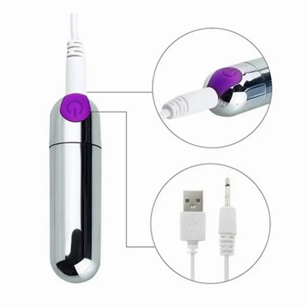 Essential Bliss Bullet Vibrator: 10-Mode Mini Vibrator Women Sex Tool