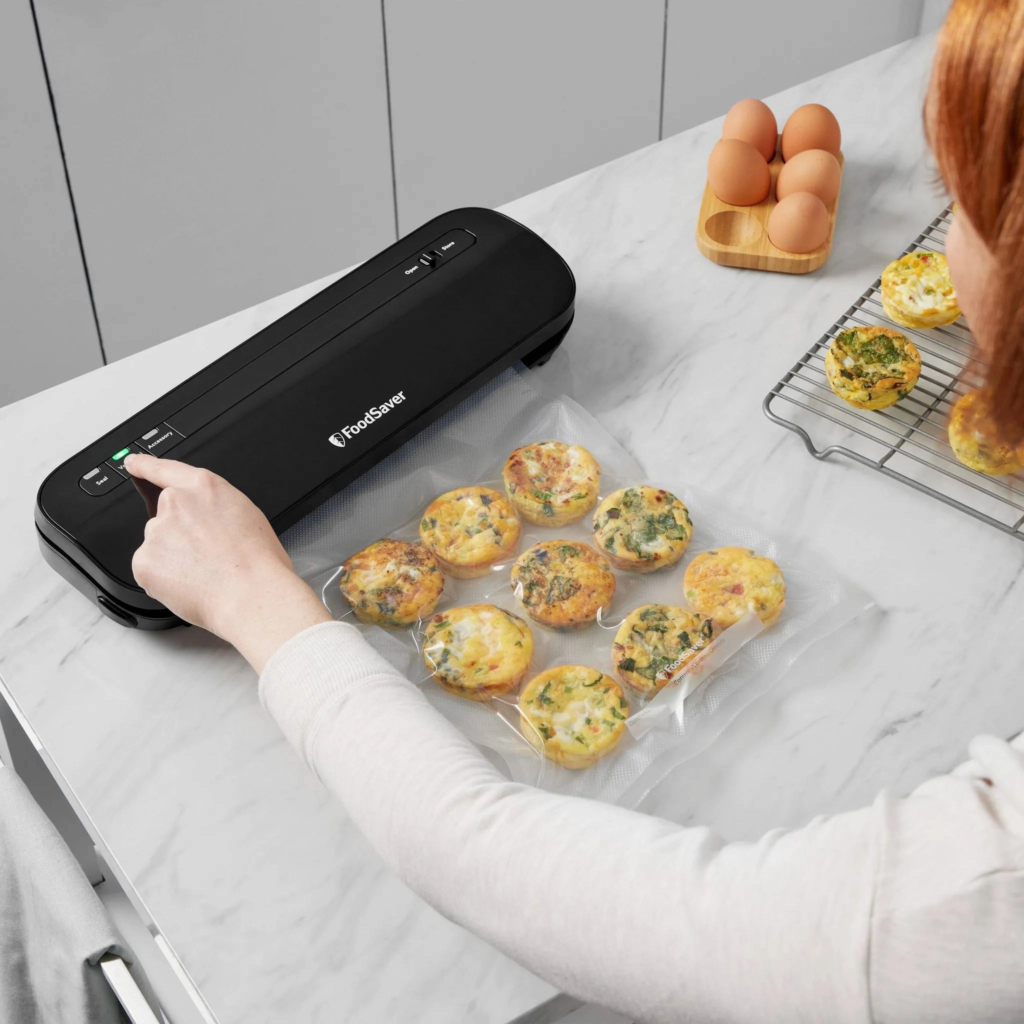 FoodSaver Space-Saving Vacuum Sealer with Bags