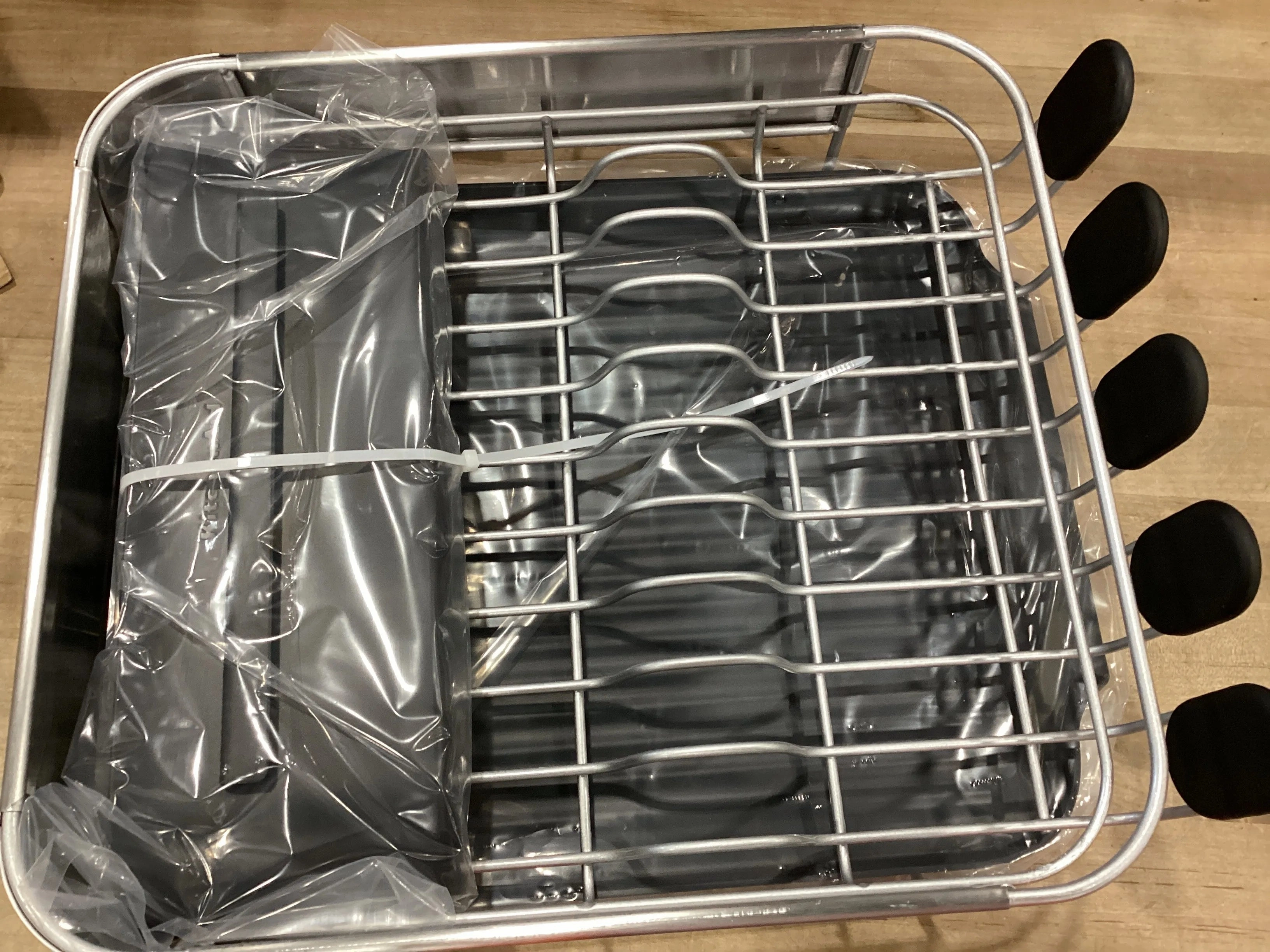 Freestanding Compact Dishrack With Drain Board & Caddy