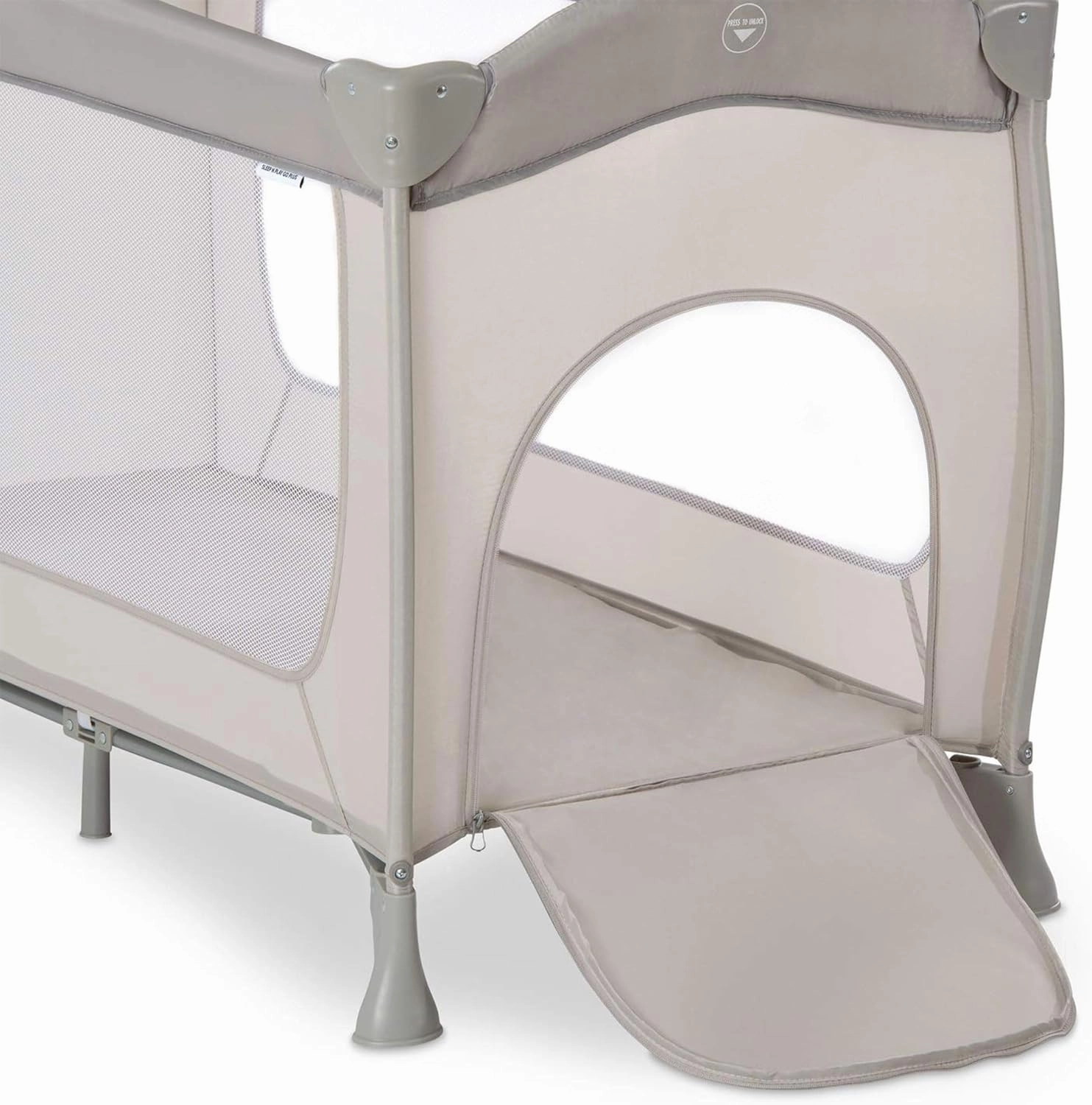 Hauck Sleep N Play Go Plus Foldable Travel Bed and Playpen With Mattress, Beige