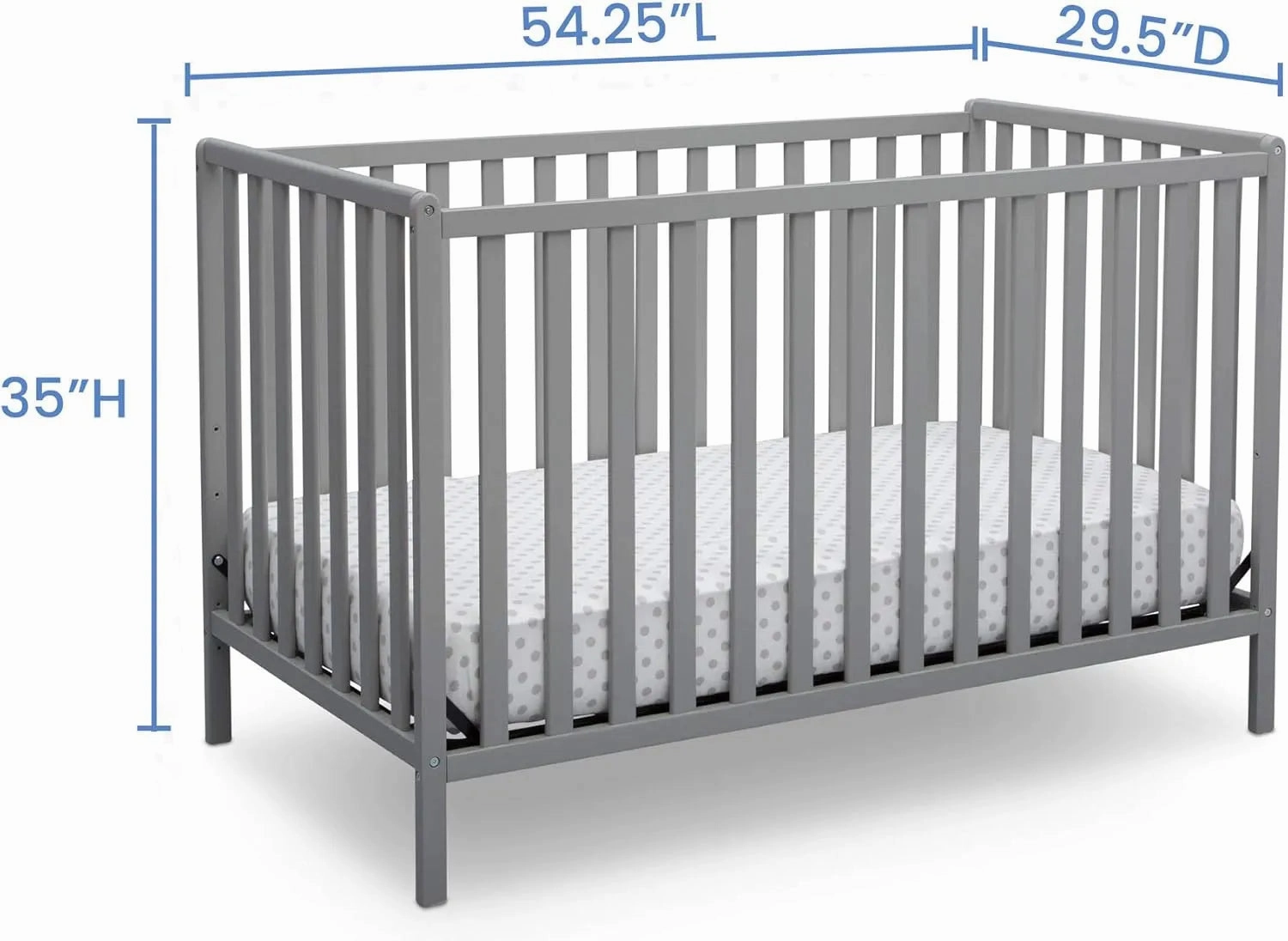 Heartland 4-in-1 Convertible Crib - Gray