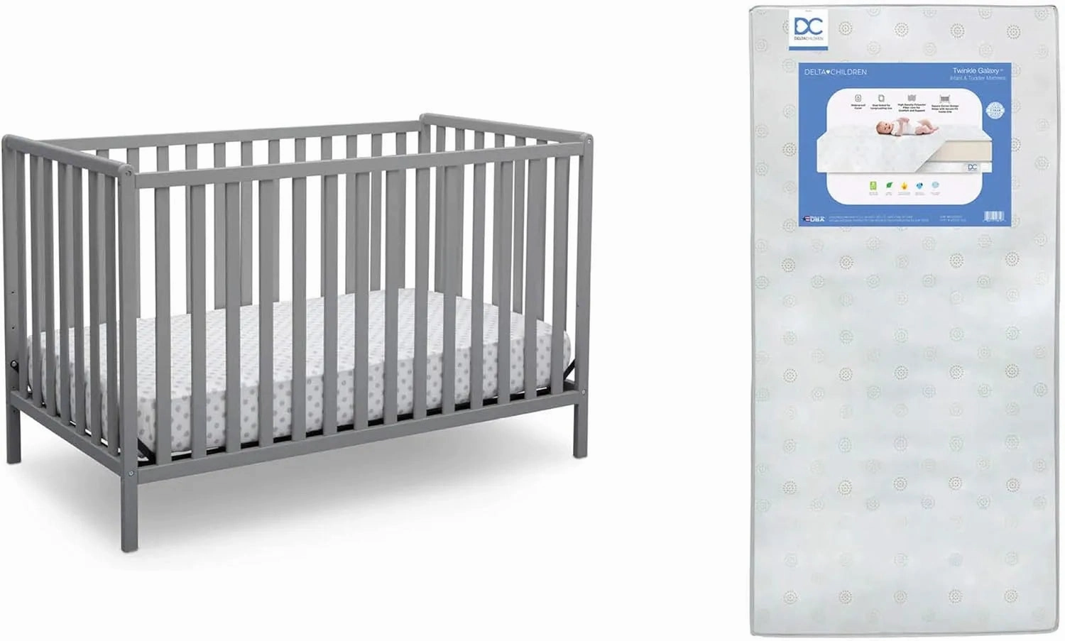 Heartland 4-in-1 Convertible Crib - Gray