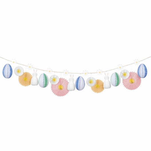 Honeycomb Easter Bunny Garland