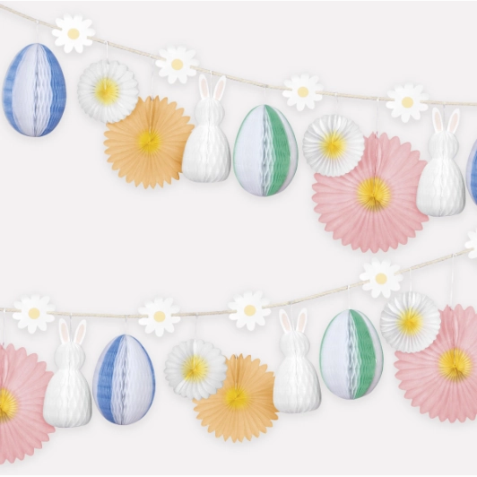 Honeycomb Easter Bunny Garland