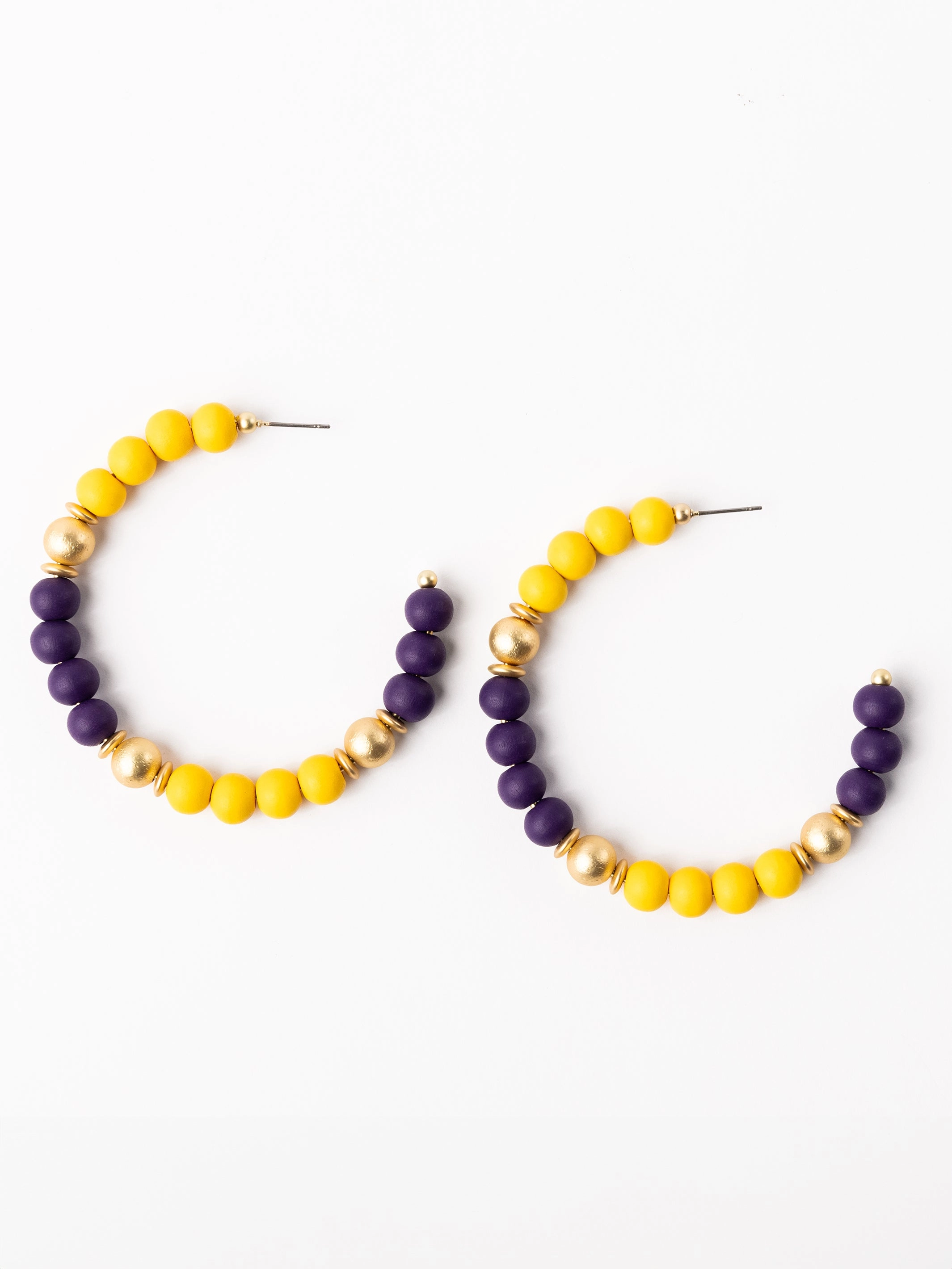 Janette Earrings | Purple   Gold