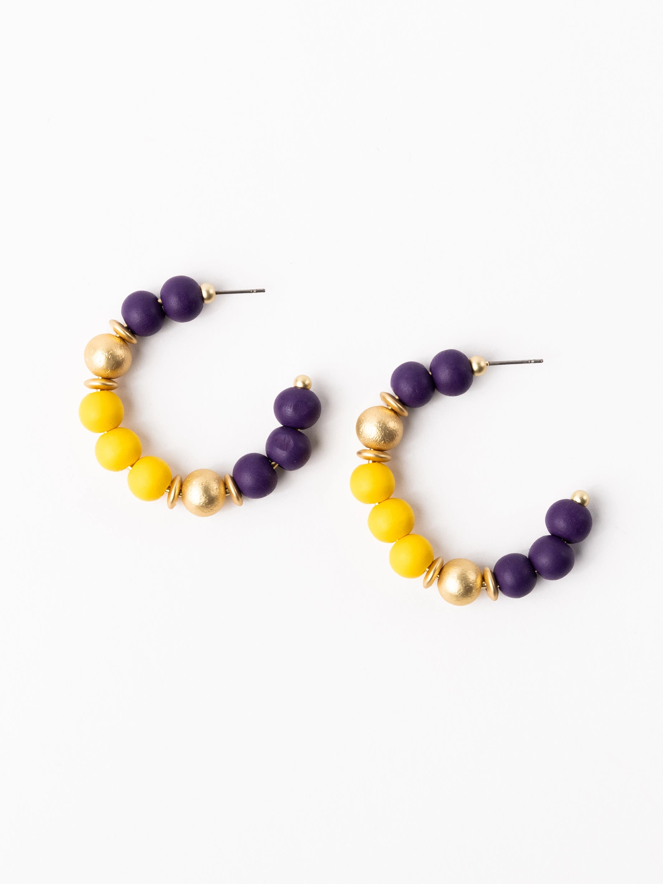 Janette Earrings | Purple   Gold