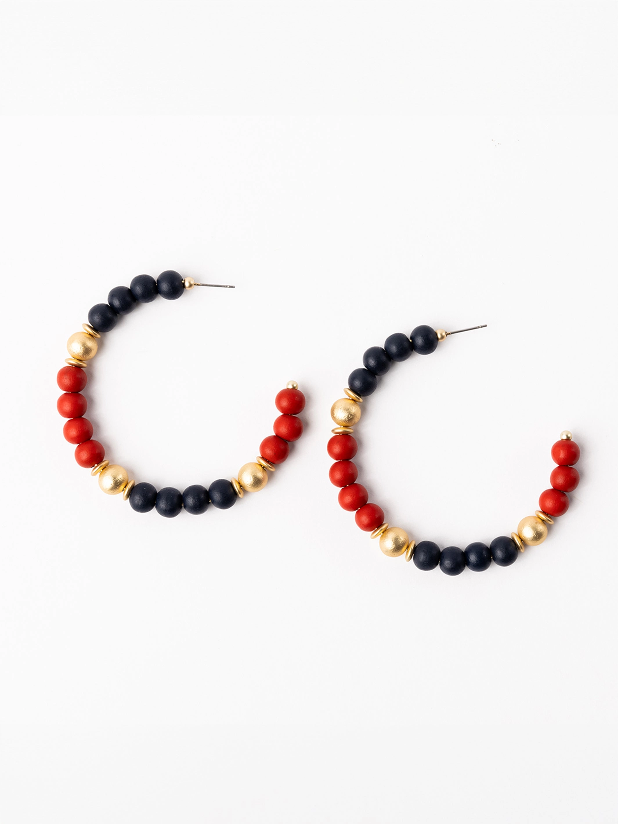Janette Earrings | Red   Blue