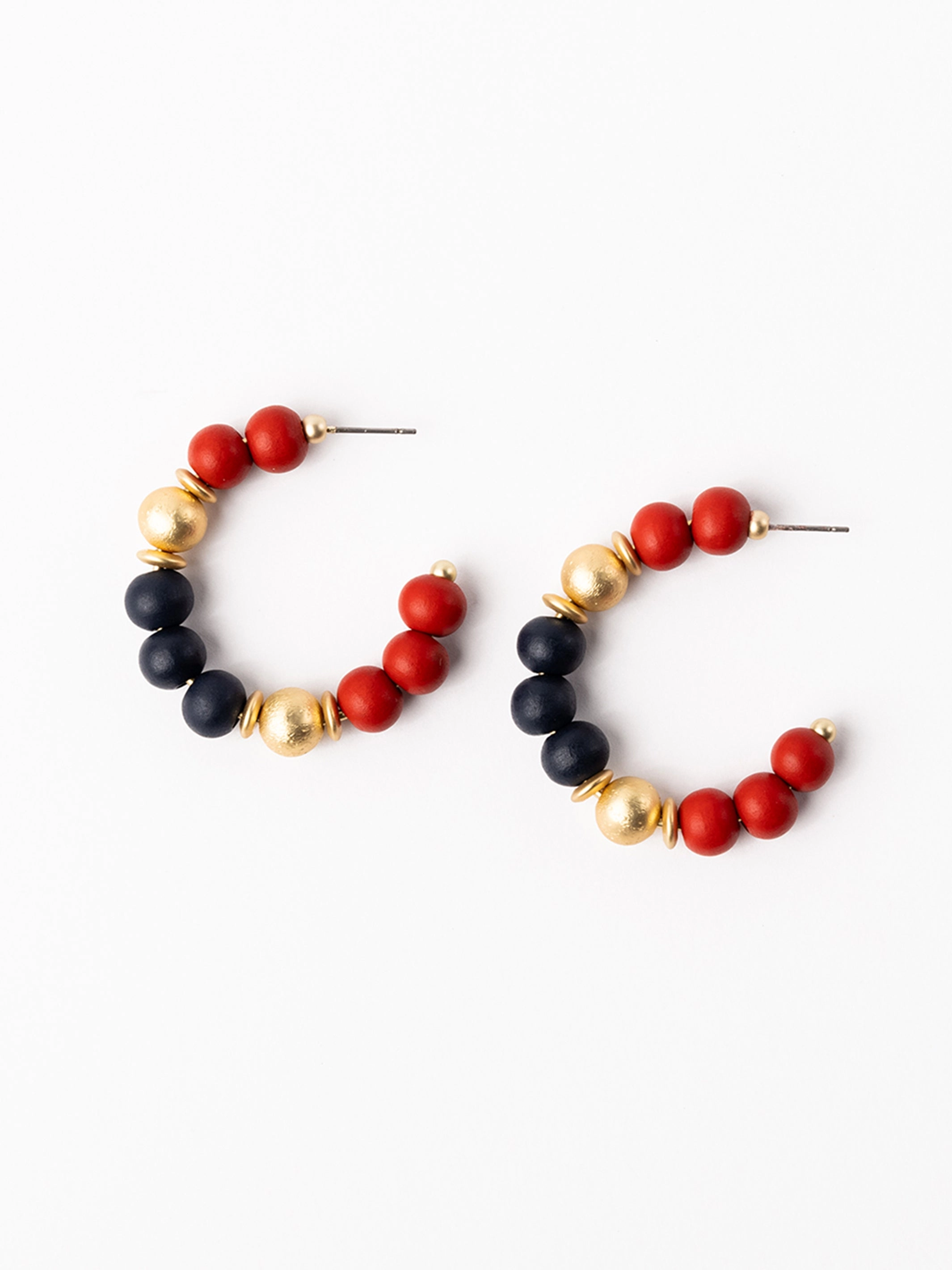 Janette Earrings | Red   Blue