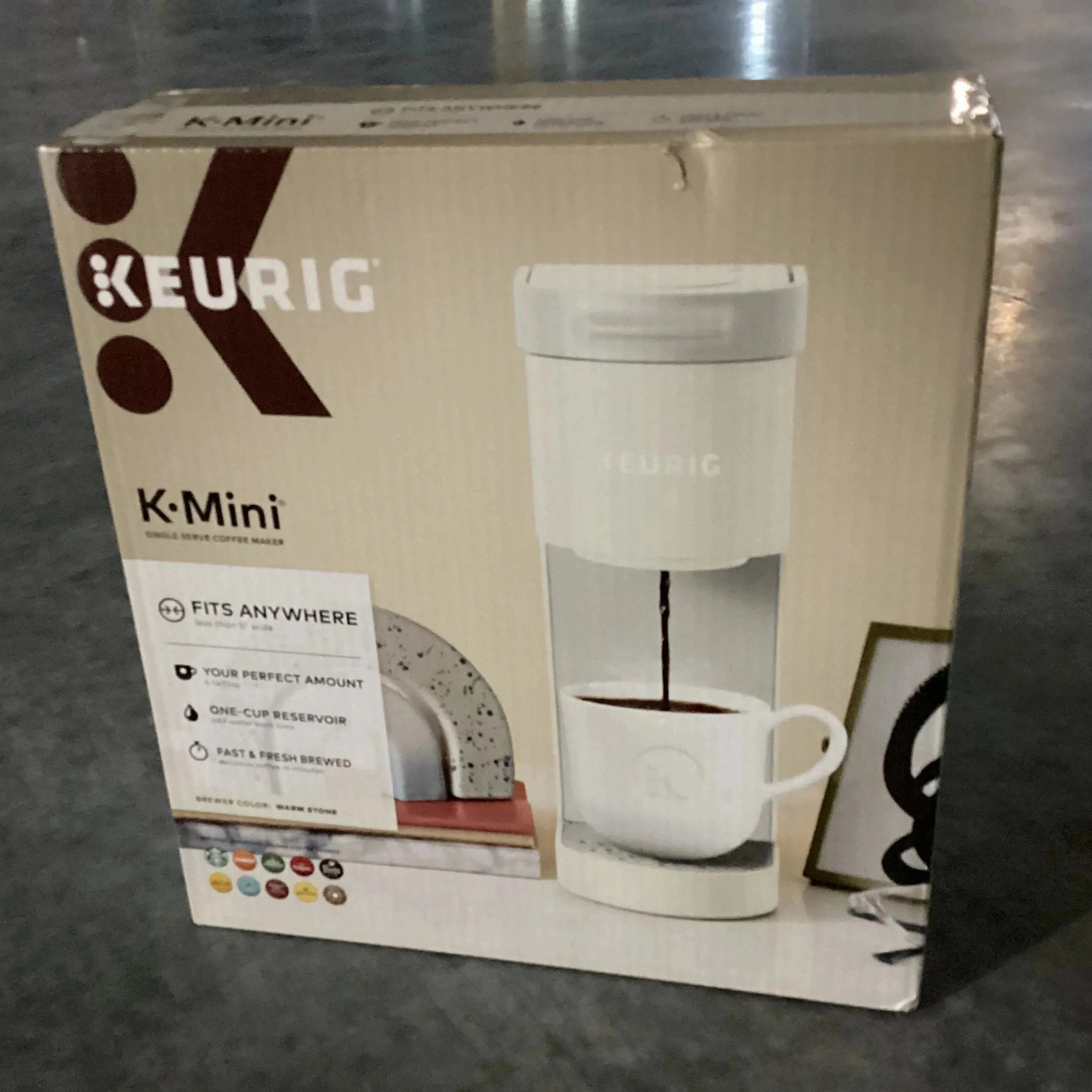 K-Mini Single-Serve Coffee Maker - Warm Stone