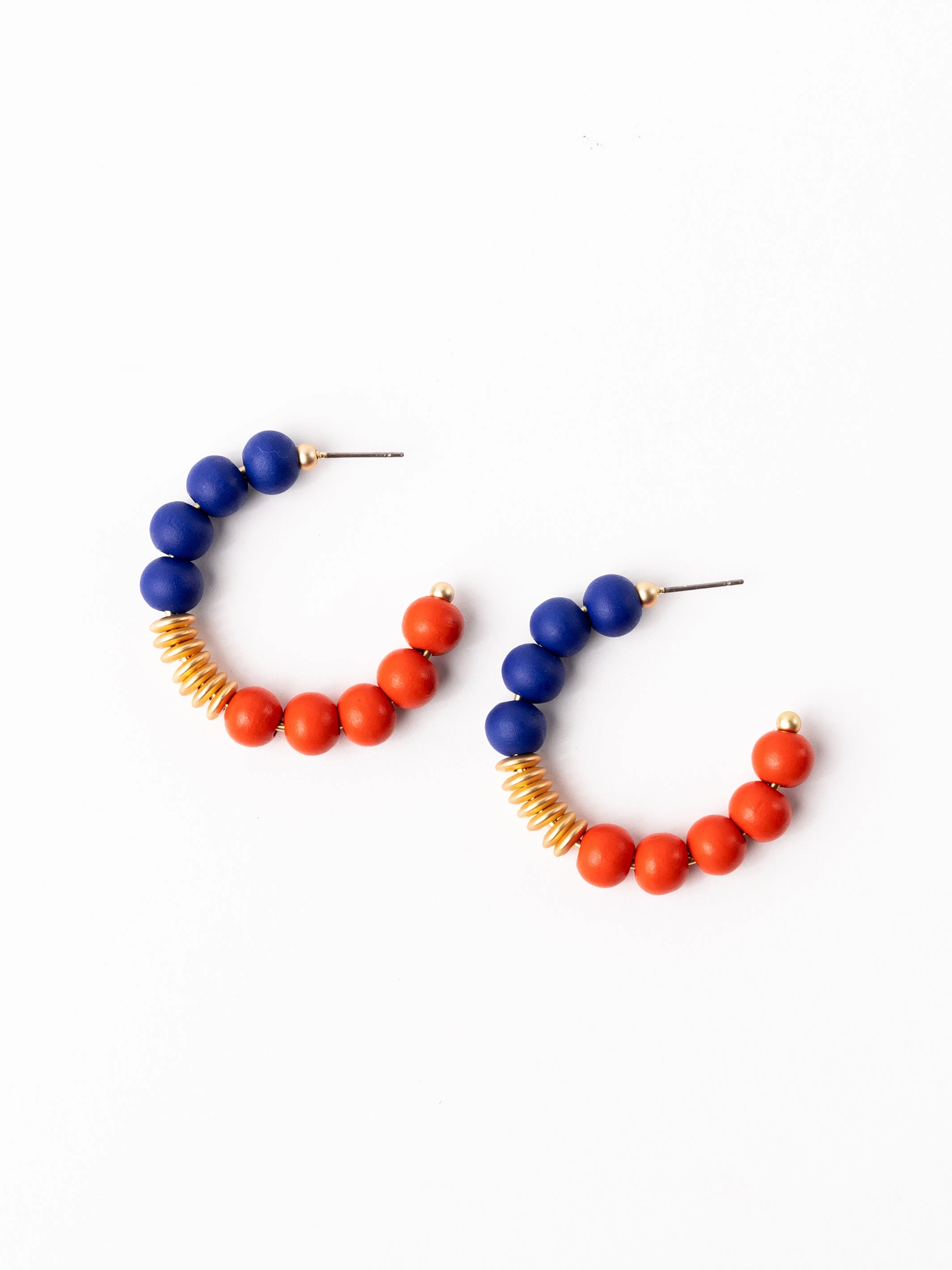 Kelly Earrings | Blue   Orange