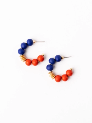 Kelly Earrings | Blue   Orange