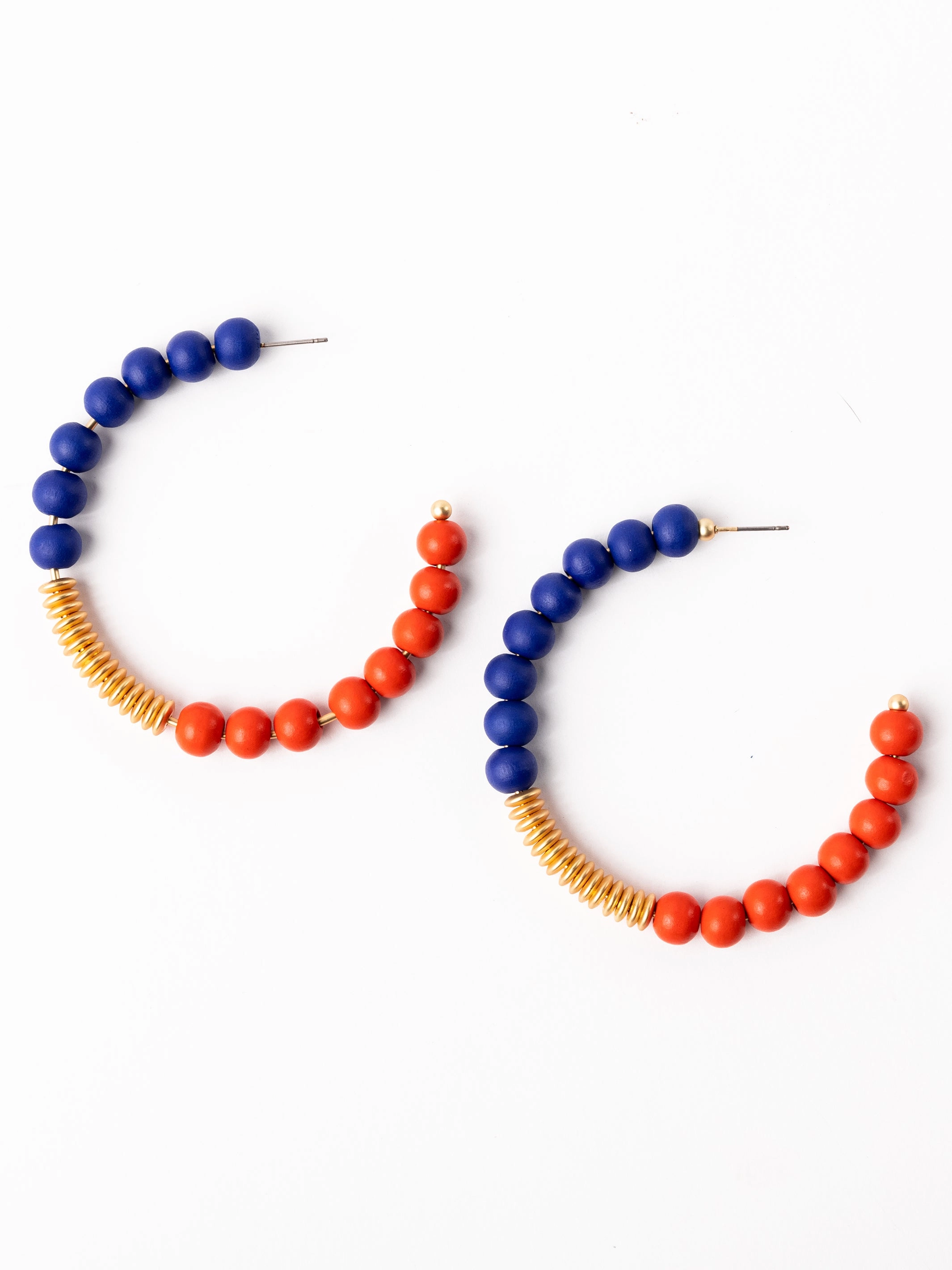 Kelly Earrings | Blue   Orange