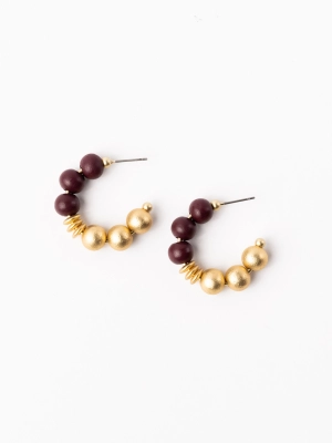 Kelly Earrings | Garnet   Gold