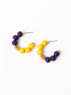 Kelly Earrings | Purple   Gold