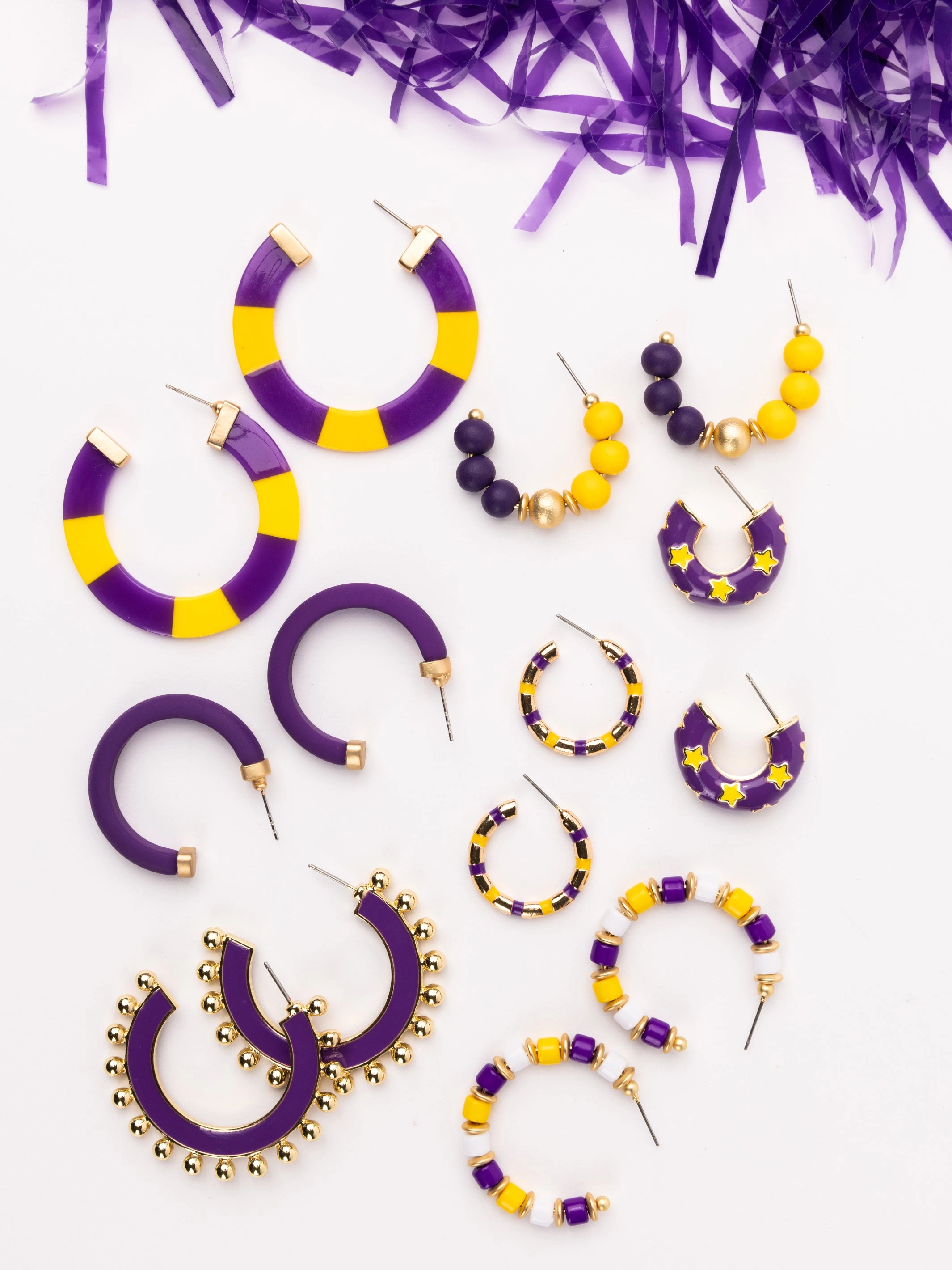 Kelly Earrings | Purple   Gold