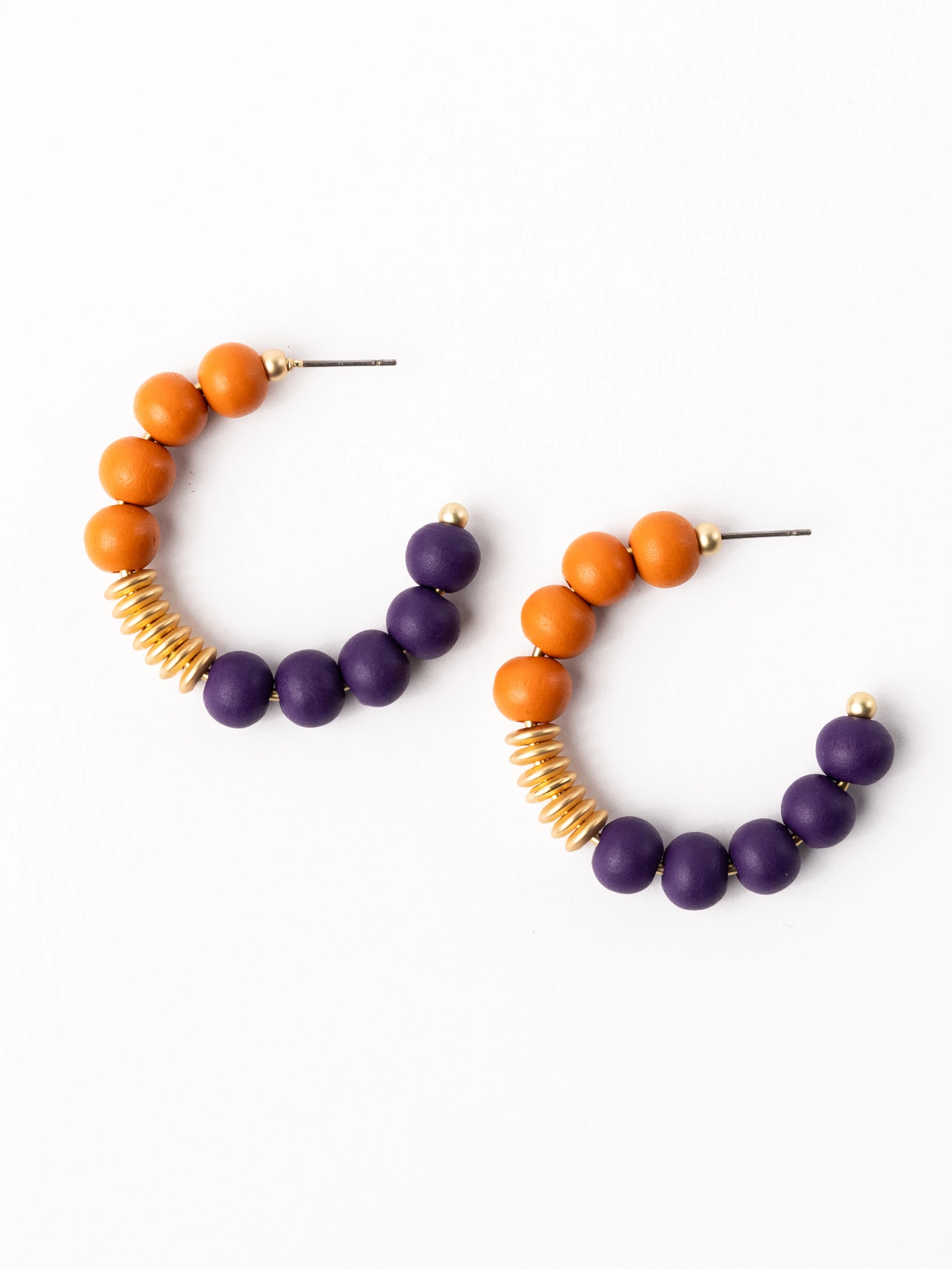 Kelly Earrings | Purple   Orange