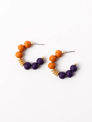 Kelly Earrings | Purple   Orange