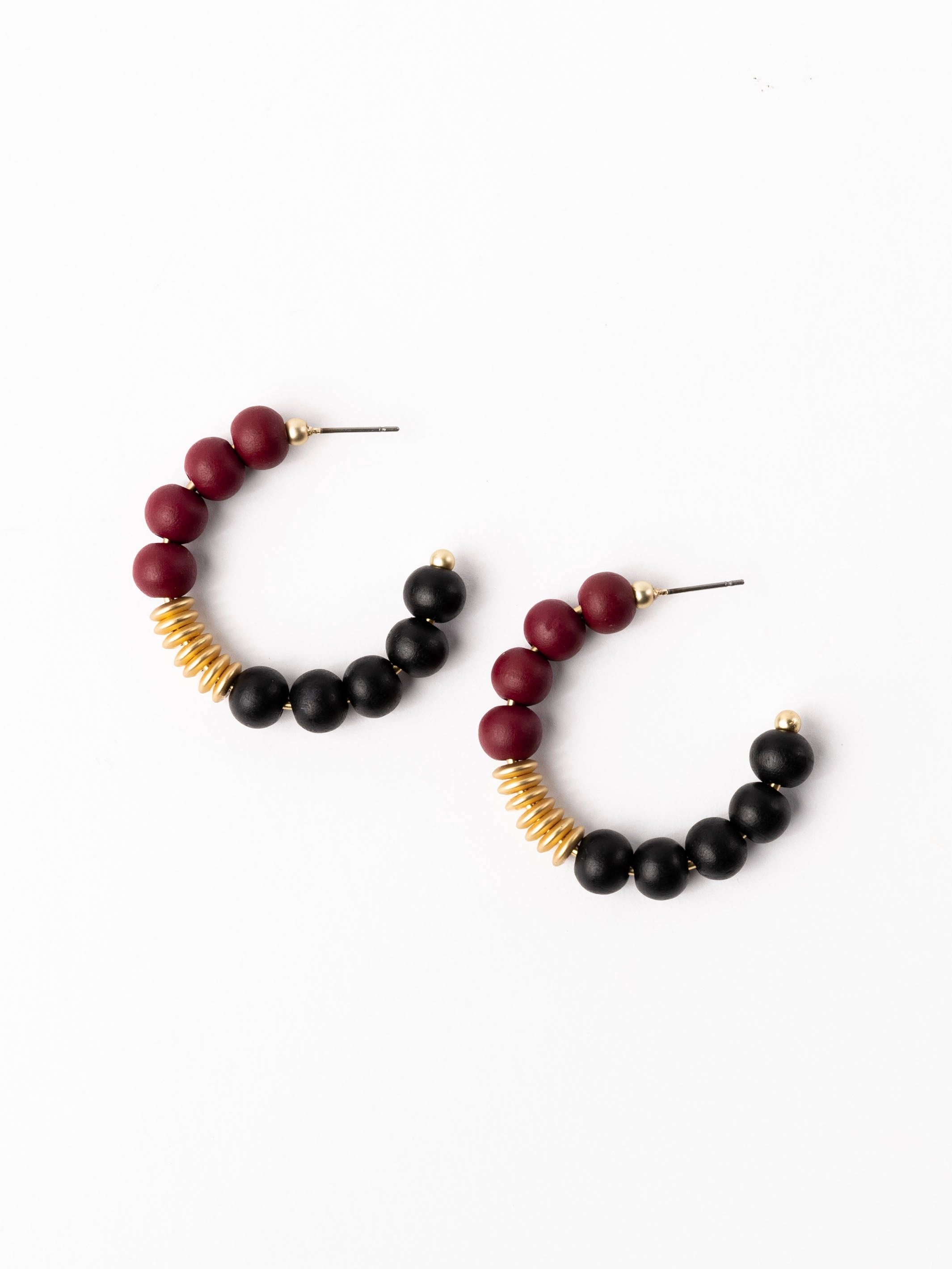 Kelly Earrings | Garnet   Black