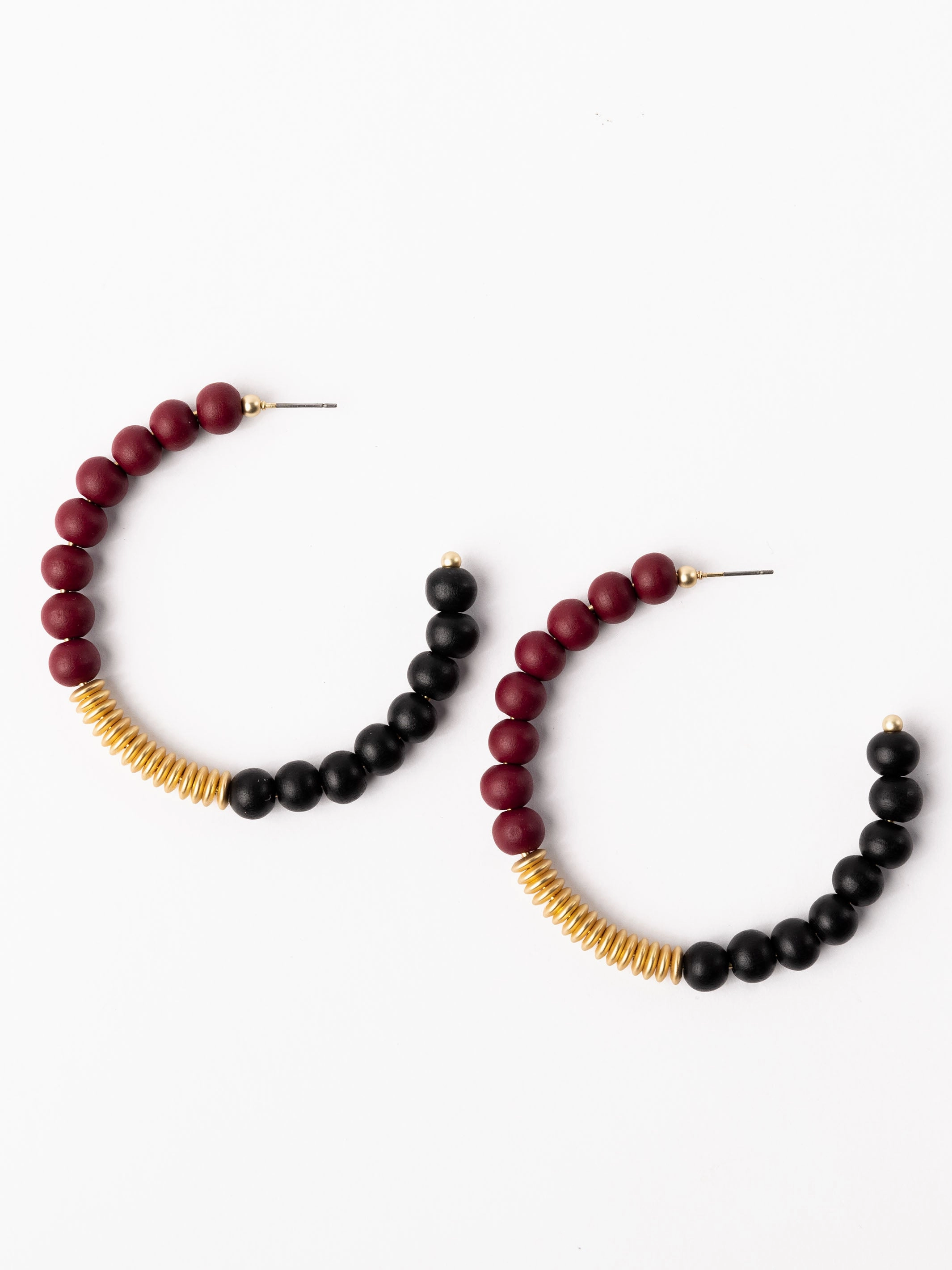 Kelly Earrings | Garnet   Black