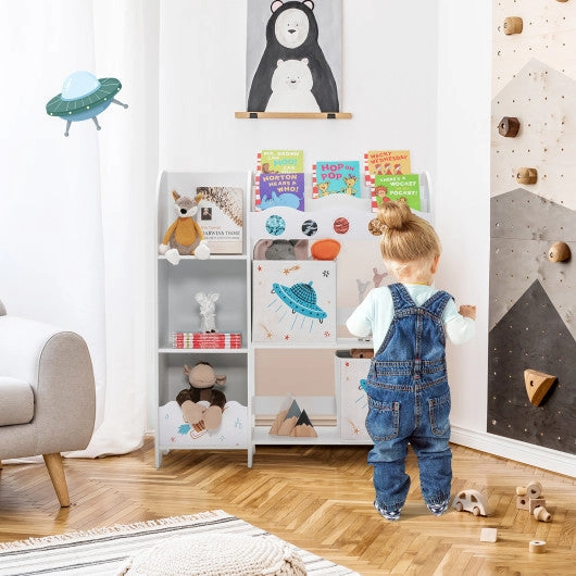 Kids Toy and Book Organizer Children With Storage Bins