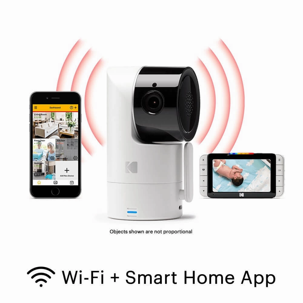 Kodak Cherish C525P 5" Smart Video Baby Monitor With Motorised PT Camera