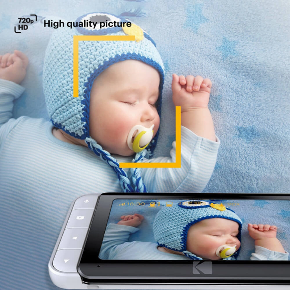 Kodak Cherish C525P 5" Smart Video Baby Monitor With Motorised PT Camera