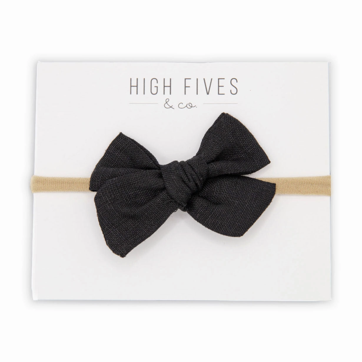 Linen Bow Nylon Headband