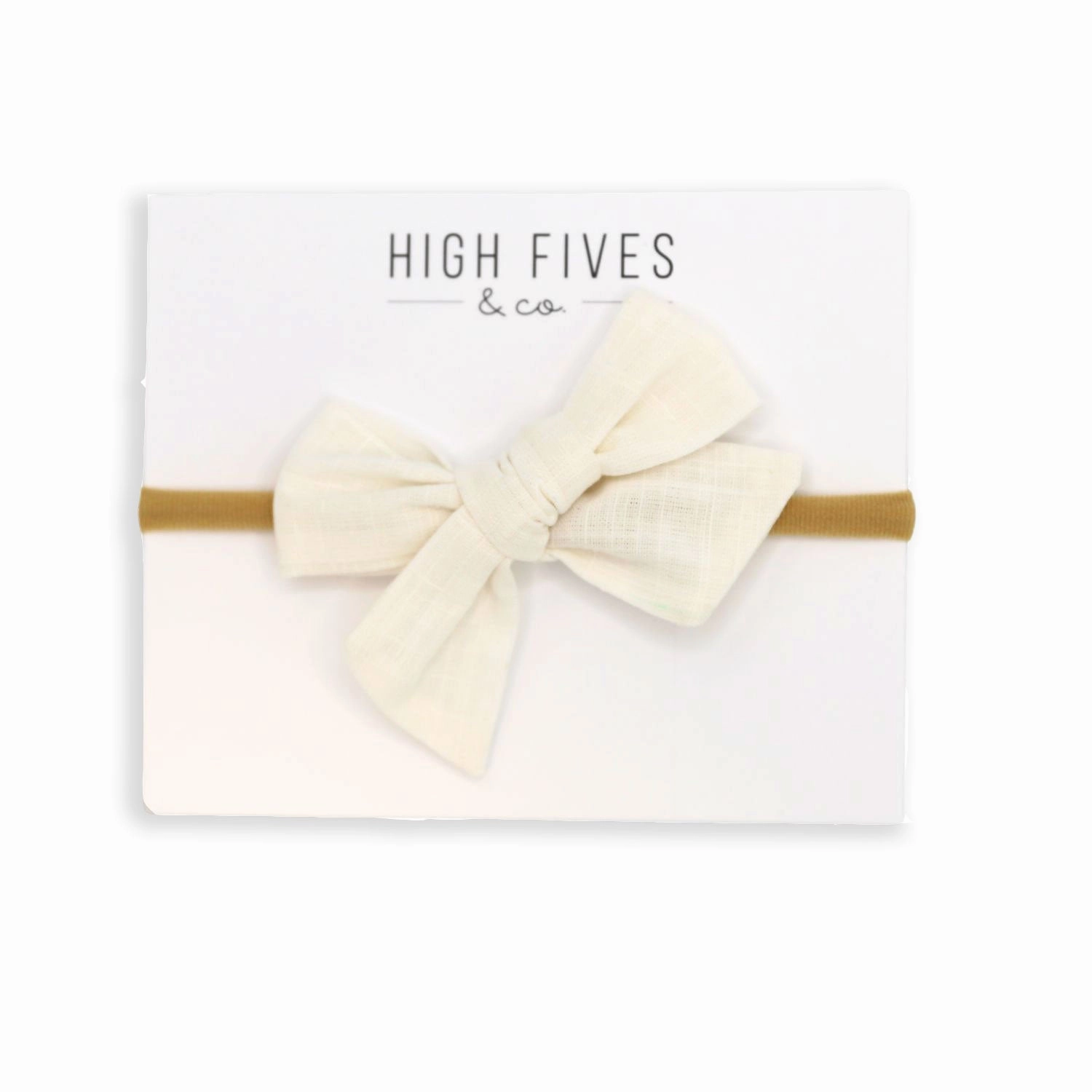 Linen Bow Nylon Headband
