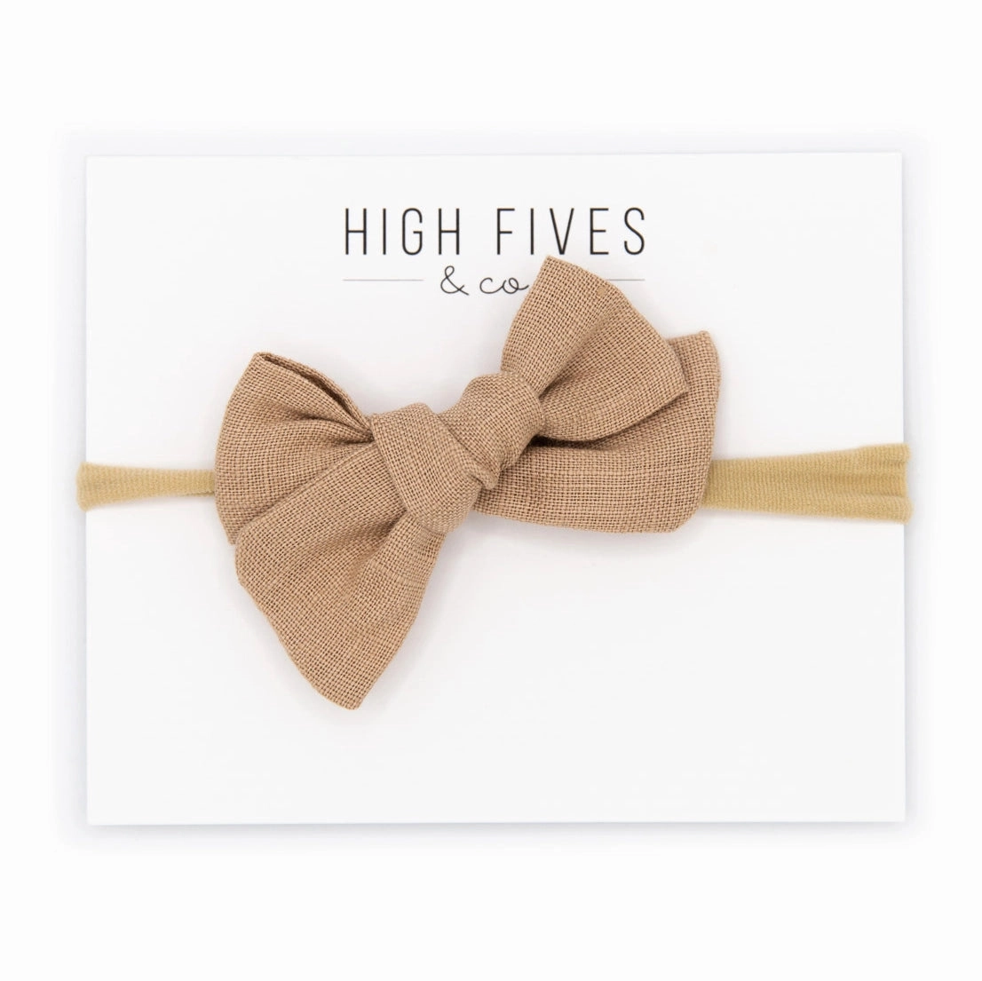 Linen Bow Nylon Headband