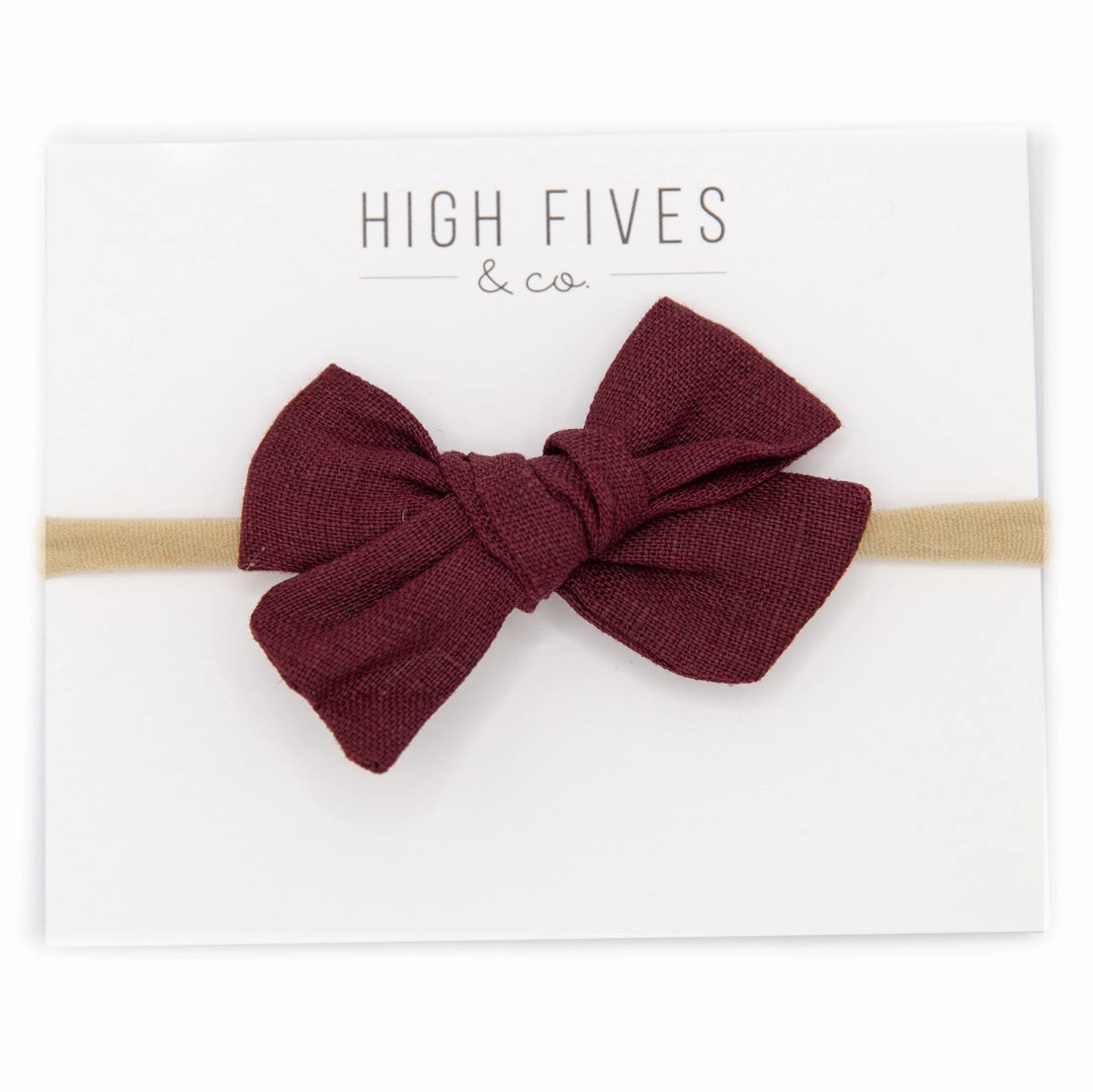 Linen Bow Nylon Headband