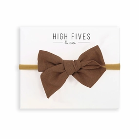 Linen Bow Nylon Headband