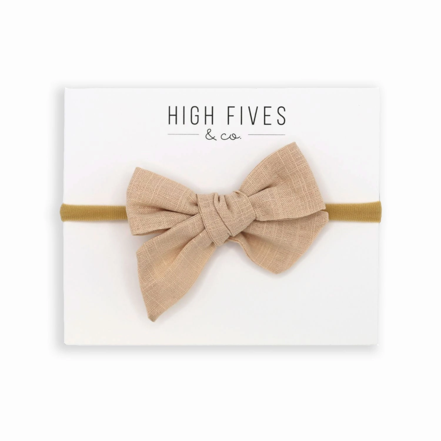 Linen Bow Nylon Headband