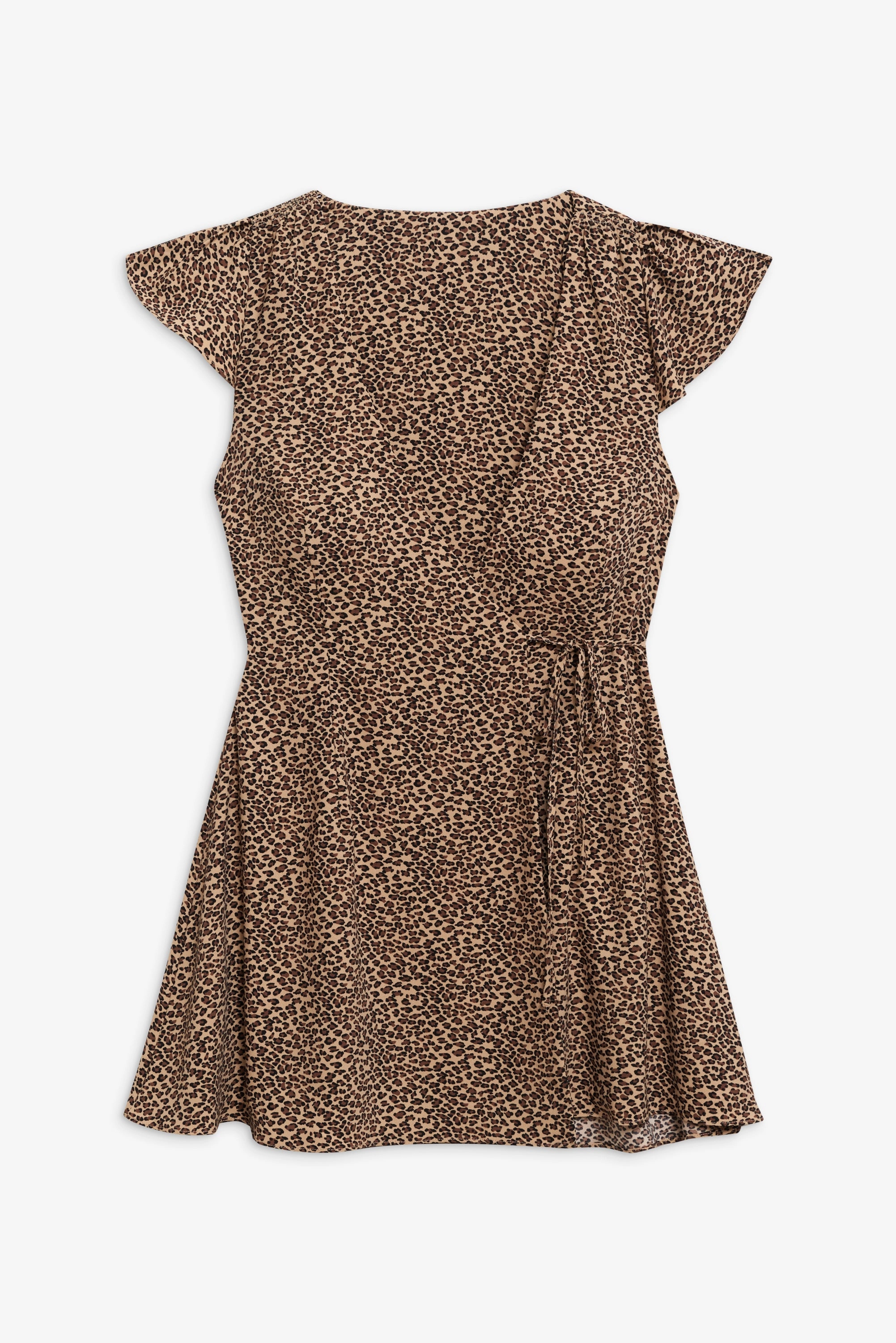 Lucy Wrap Mini Dress - Baby Leopard