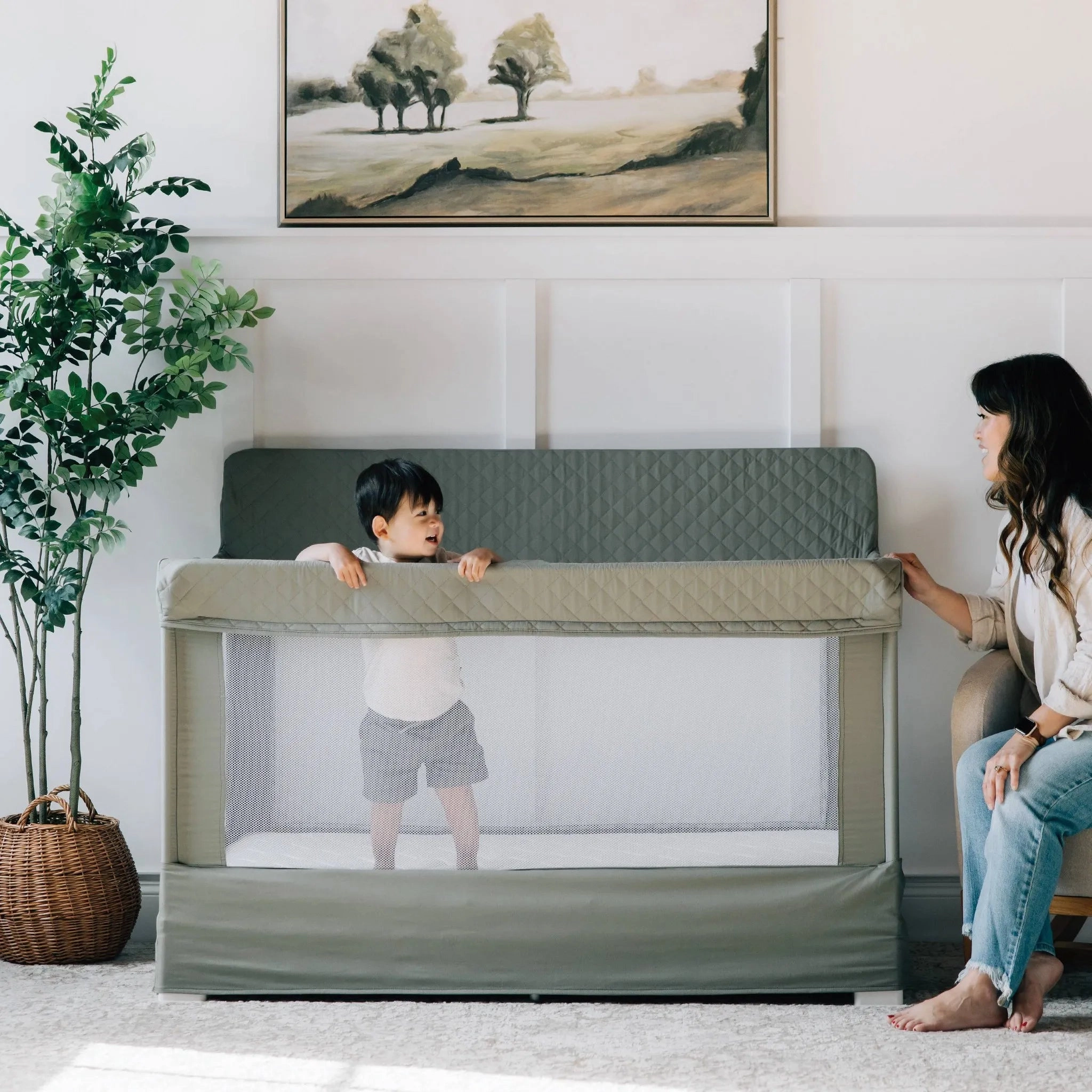 Lunaire Organic Crib - Sage