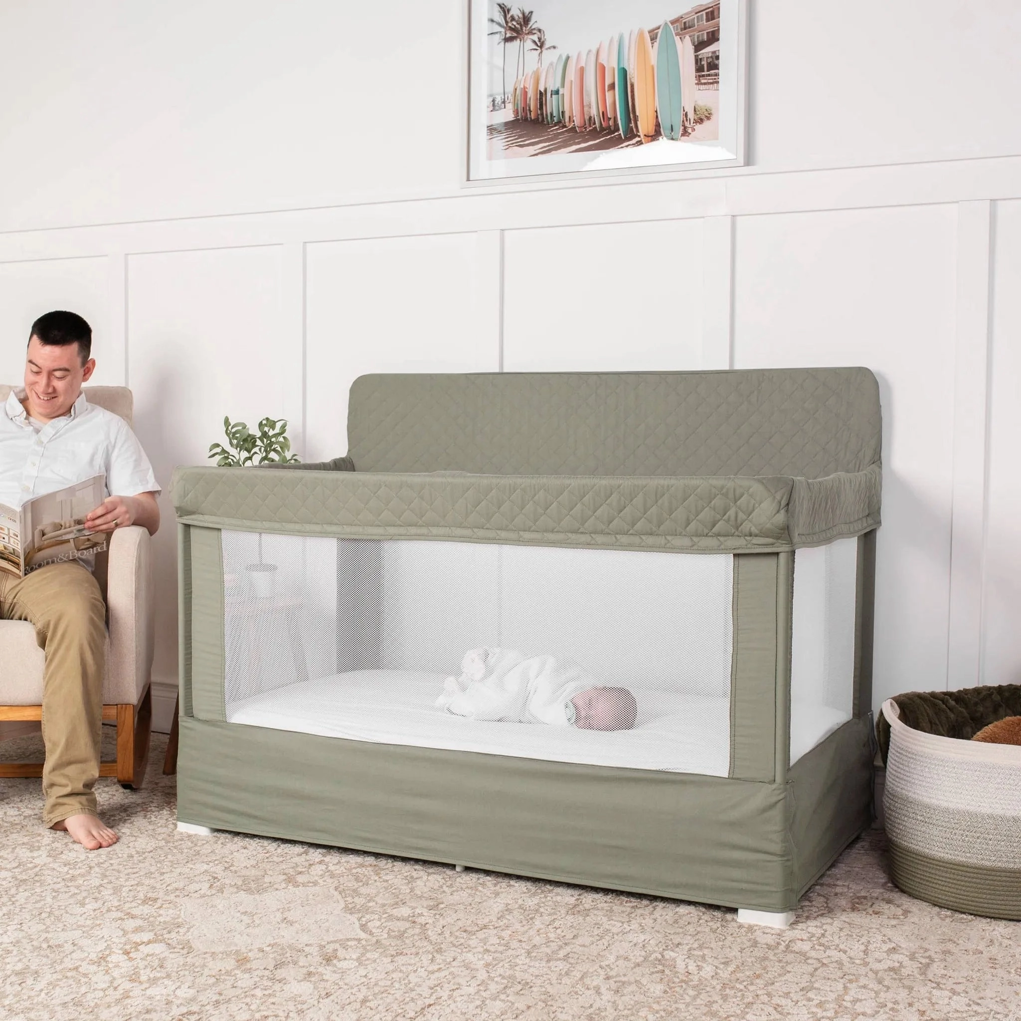 Lunaire Organic Crib - Sage