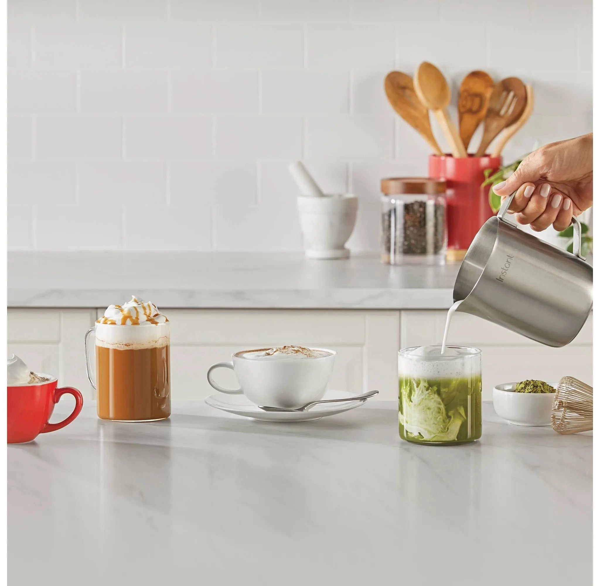 Magic Cup 9-in-1 Frother with 17oz Stainless Steel Cup