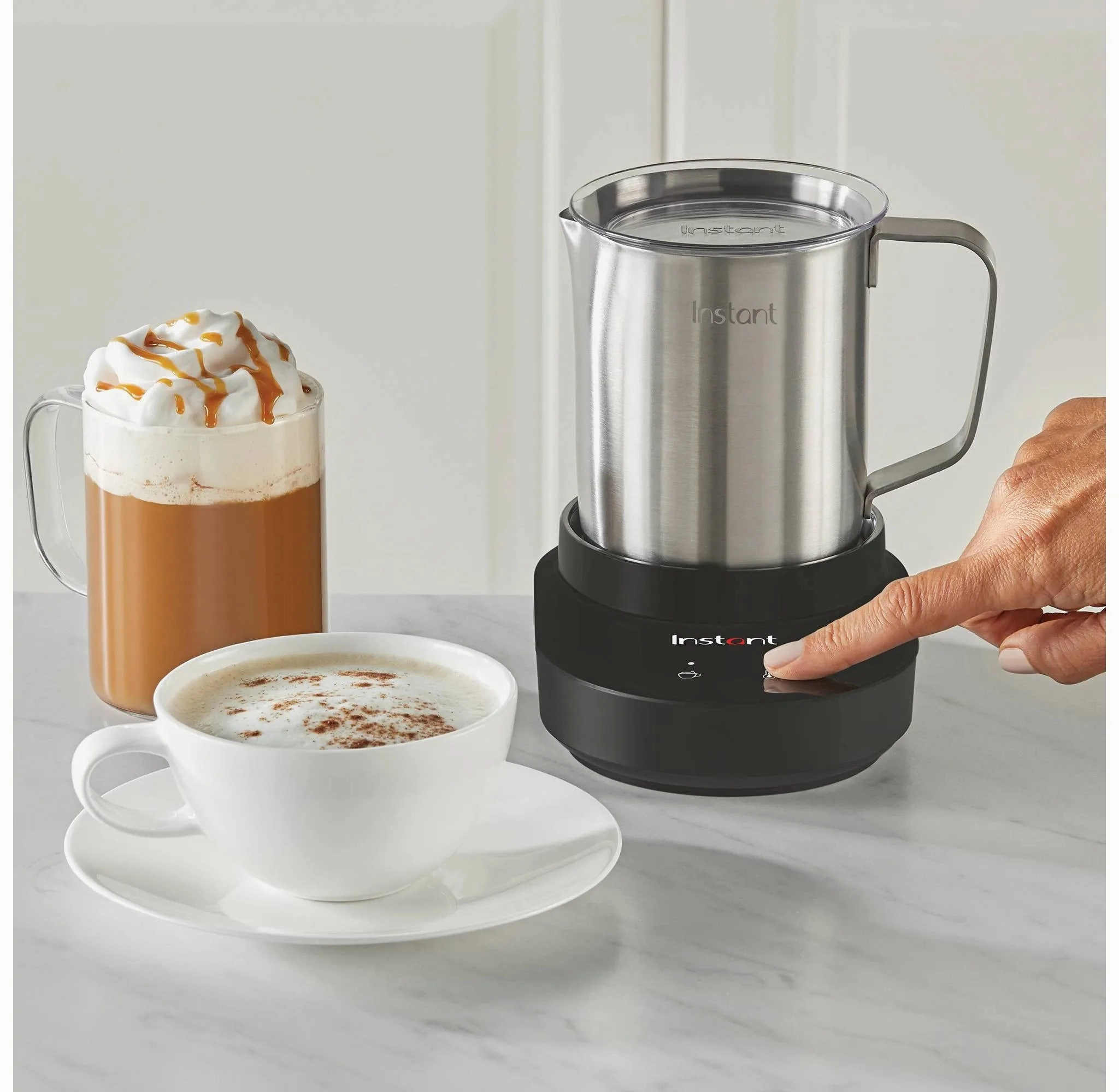 Magic Cup 9-in-1 Frother with 17oz Stainless Steel Cup