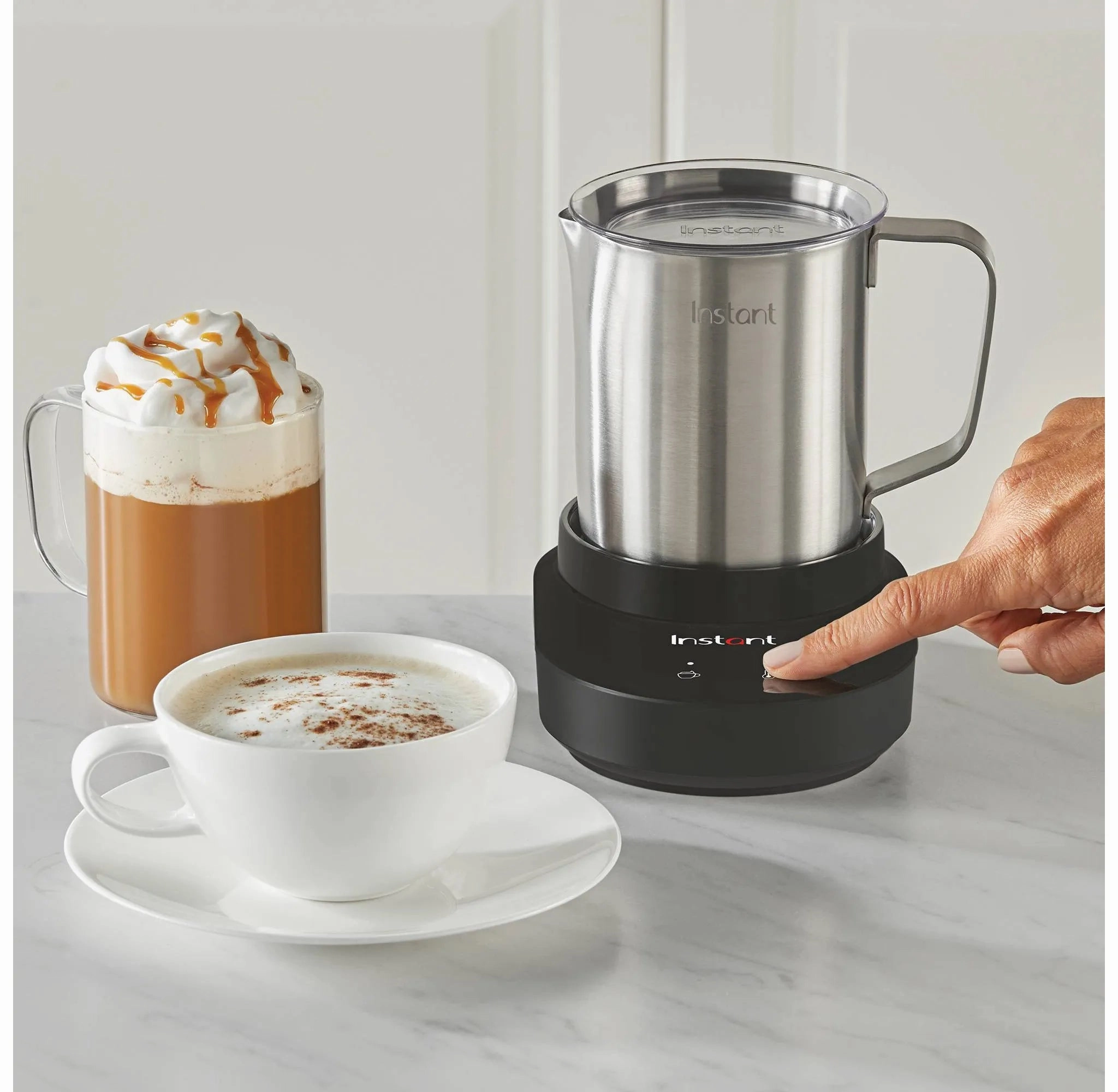 Magic Cup 9-in-1 Frother with 17oz Stainless Steel Cup (See Description)