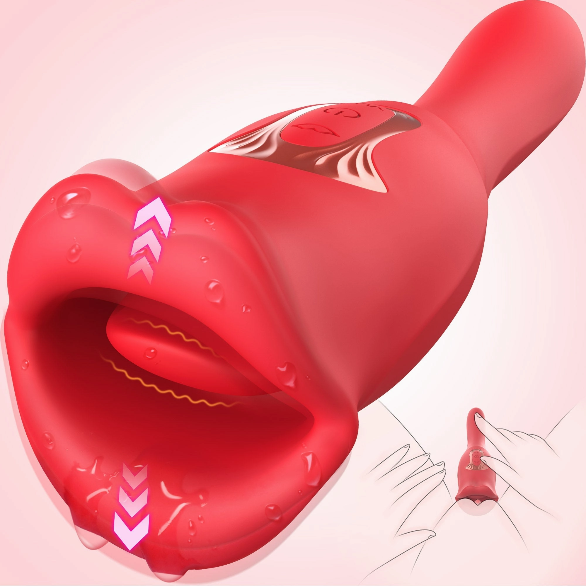 Naresh - Mouth Vibrator with Kissing Function & Vibrating Tongue