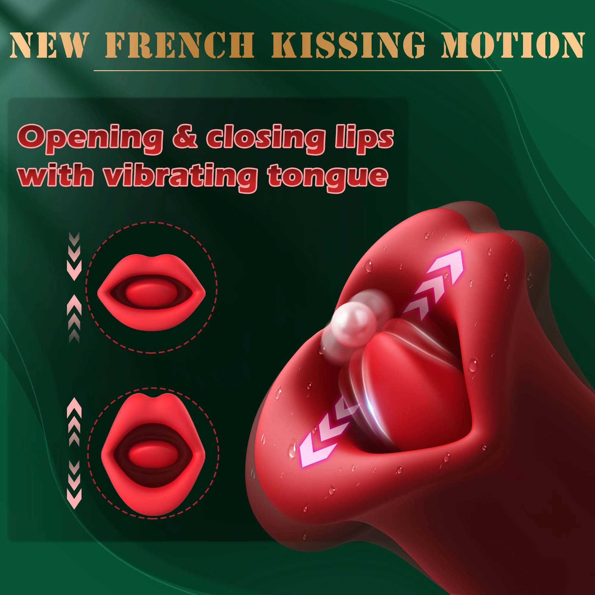 Naresh - Mouth Vibrator with Kissing Function & Vibrating Tongue