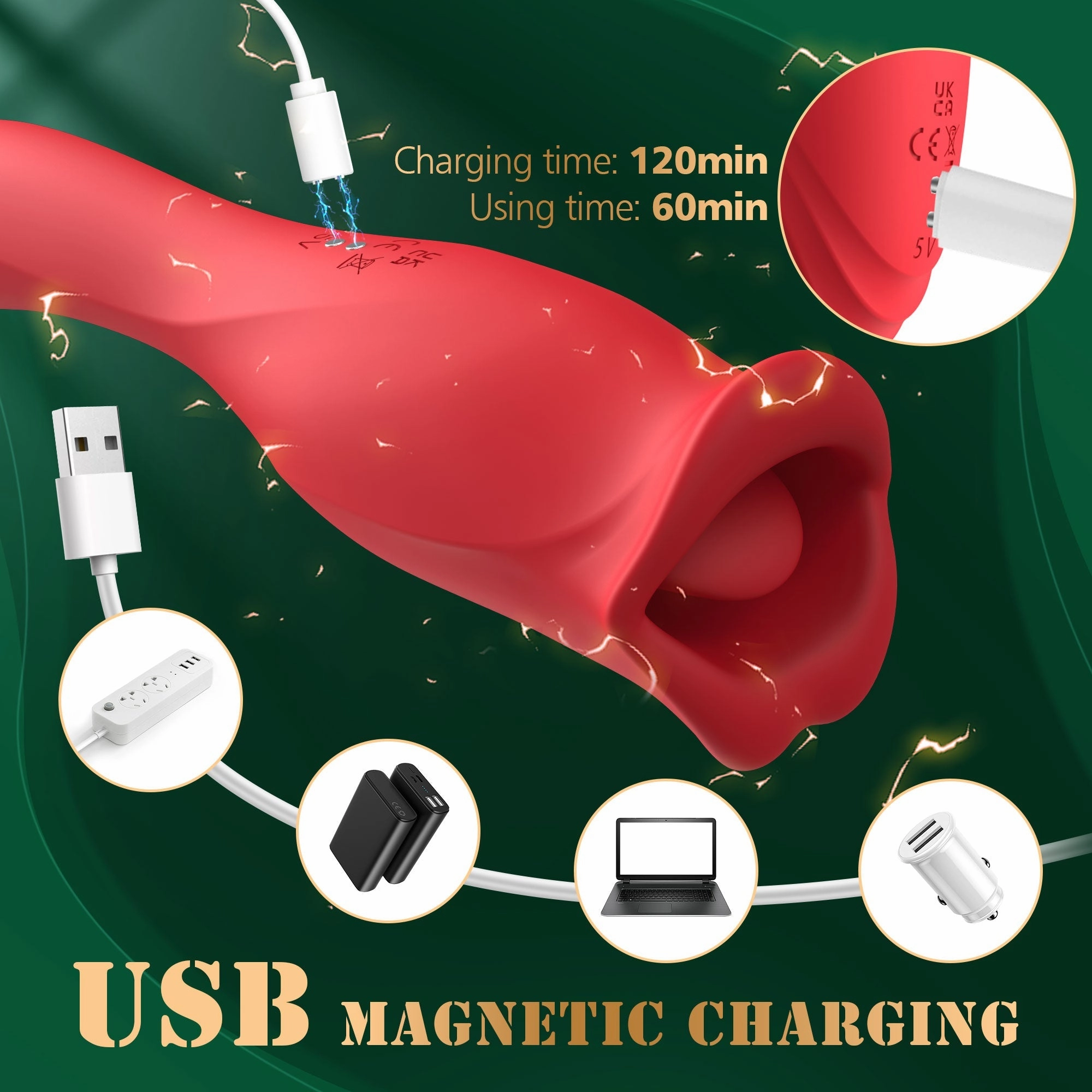 Naresh - Mouth Vibrator with Kissing Function & Vibrating Tongue