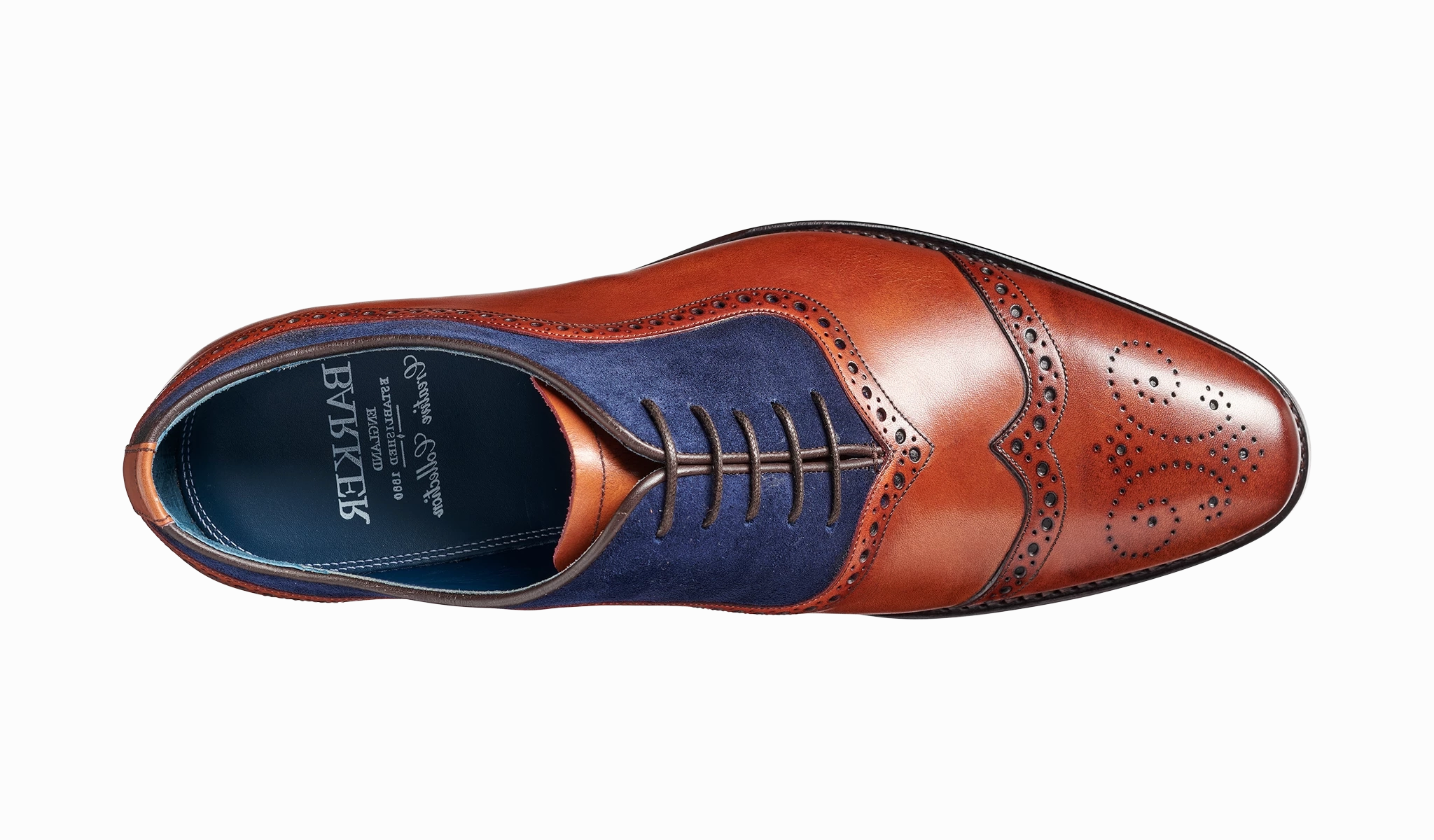 Nicholas - Antique Rosewood / Navy Suede