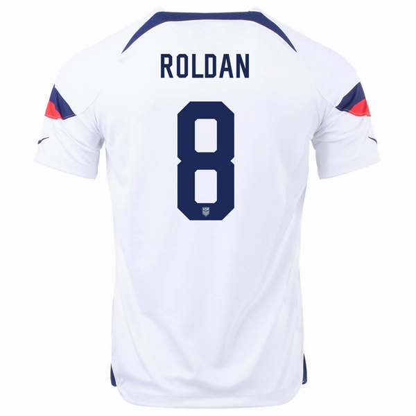 Nike United States Cristian Roldan Home Jersey 22/23 (White/Loyal Blue)