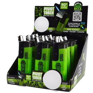 Pivot Head Torch Lighter with Tools - 12 Pieces Per Retail Ready Display 21746